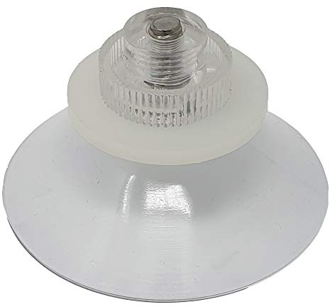 GREEN24 50 St. Profi Saugnapf Folienhalter transparent mit V2A Gewinde, Halterung Befestigung für Gewächshaus, Haus und Garten, bis 5 kg Zugkraft, Ø 40 mm extra stark haftend, Made in Germany (50)