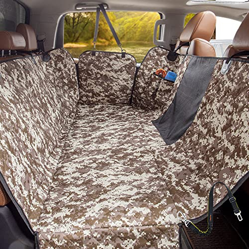 iBuddy Hundesitzbezug für LKWs mit Netzfenster, 100% wasserdicht, Haustier-Sitzbezug, langlebig, Hunde-LKW, Hängematte, XL-Sitzbezüge gegen Schmutz und Hundefell für Auto und große SUV, LKWs