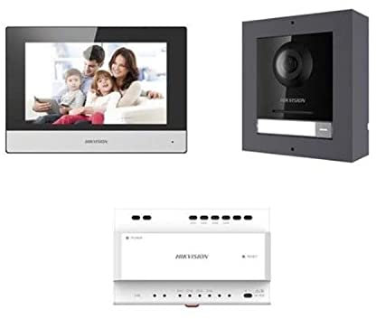 Hikvision Kit d'intercom vidéo numérique Ip pour Villa or House avec bouton d'appel