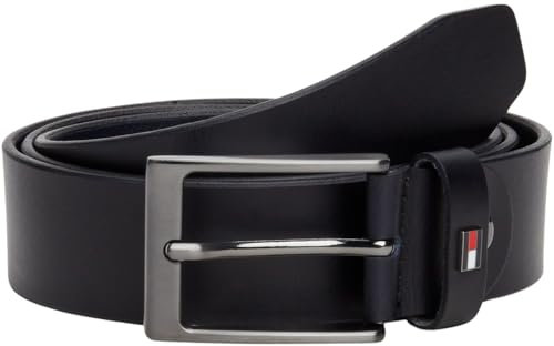 Tommy Hilfiger Herren Gürtel Layton aus Leder, Blau (Space Blue), 110 cm