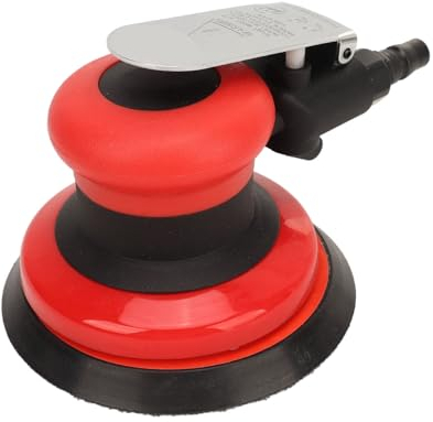 XHTLLO Lijadora Neumática, Lijadora Orbital Aleatoria de Aire de Servicio Pesado de 10000 Rpm, Lijadora de Palma Neumática de Doble Acción Fuerte y Resistente de 5 Pulgadas, para Muebles
