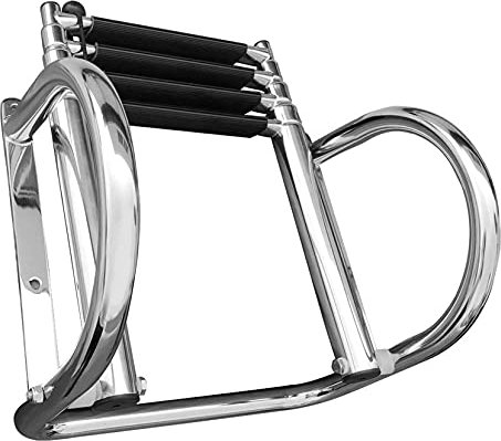 Échelle de Bateau Ponton en Acier Inoxydable à 4 marches, échelle de Quai télescopique intérieure, échelle de Bain pour Bateau Marin, pour Bateau Marin, Yacht, Piscine