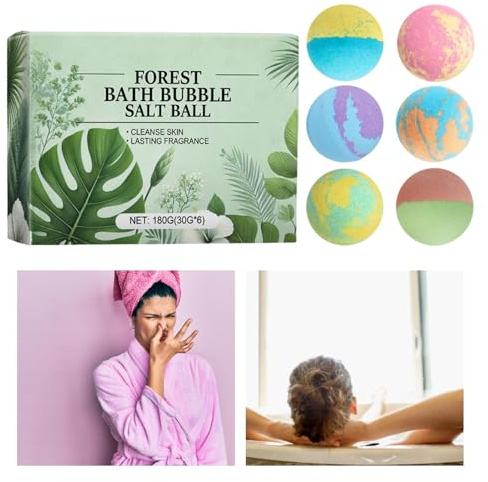 Joberio Bola de baño de burbujas,Bolas de baño naturales - Bola de sal de burbujas de baño - Bolas de baño de burbujas naturales para relajación hidratante, adecuadas para mujeres, niños y hombres