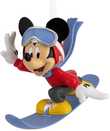 Hallmark Snowboarding Mickey Mouse Ornament, Disney Tree Decoration, Disney Hanging Ornament, Christmas Hanging Ornament, Gifts for Christmas