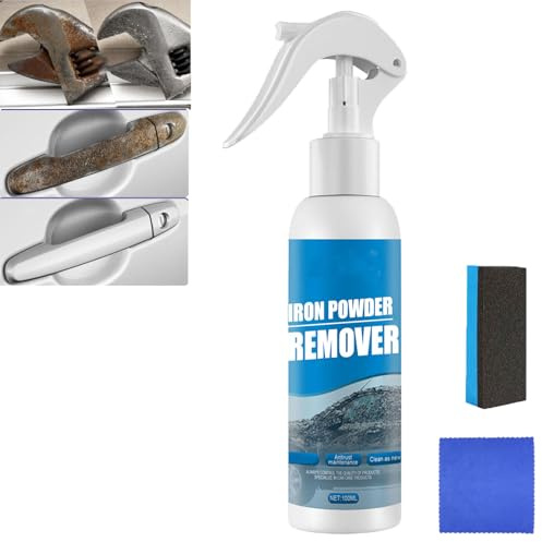 Spray antirouille pour Voiture, dissolvant de Poudre de Fer, Spray antirouille Polyvalent, Spray antirouille Rapide, nettoyant de Peinture Multifonctionnel pour Voiture, nettoyant pour Fer (100ml)