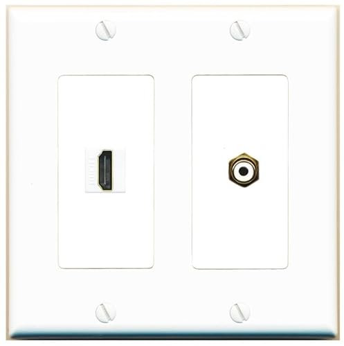 RiteAV Acoplador de 2 puertos HDMI RCA-blanco hembra hembra de 2 puertos [blanco]