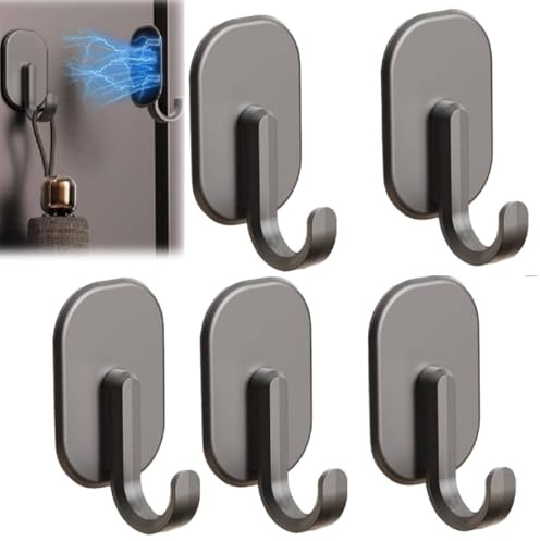 Magnetic Hooks for Refrigerator, 1/3/5 Pcs Magnetic Hooks Heavy Duty Strong Swivel Magnet Hook for Hanging, Magnets with Hook for Home& Office Refrigerator, Grill, Locker (5pcs)