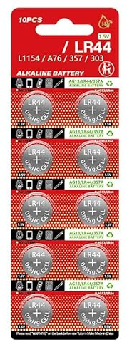 10 pilas de botón LR44 de 1,5 V, fuente de alimentación alcalina estable para dispositivos y accesorios, reemplaza la batería de luz LED AG13/A76/LR44/357