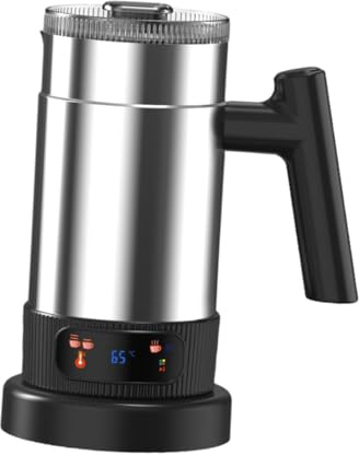 FytStycale Mousseur à Lait Électrique Multifonction pour Café et Chocolat Chaud Cafetière à Piston Intégrée Machine à Cappuccino Mousse Riche Acier Inoxydable