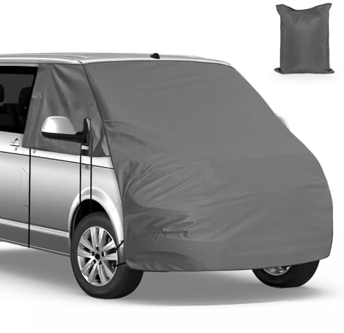 Auto Windschutzscheiben Abdeckung Ersatz für VW T5 T6, 420D Oxford Abdeckung Frontscheibe Gewebt für Wohnmobil, Blockiert UV Strahlen, Wetterfeste Autoabdeckung Deckt Gesamte Motorhaube