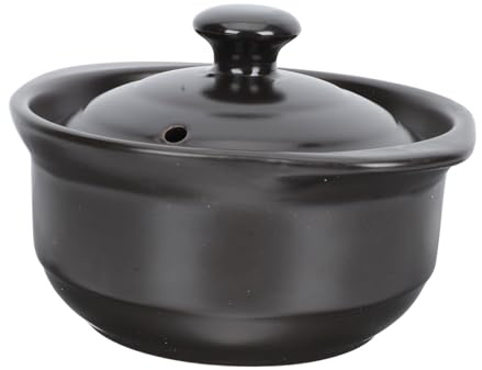 EPIGEIST Olla de Barro Resistente Altas Temperaturas para Estofados y Sopas Multiusos con Diseño Ergonómico y Alta Conductividad Térmica para Uso Doméstico