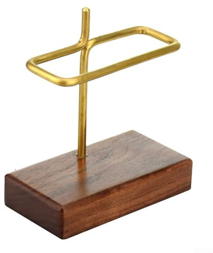 Gettimore Supporto in legno per filtri da caffè, organizer con base in alluminio, 120 x 65 mm, altezza 135 mm, utensile da cucina riutilizzabile per casa, ufficio, bar