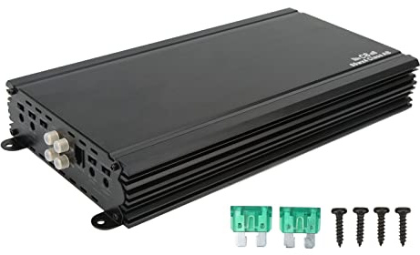 Amplificatore stereo universale per auto classe AB a 4 canali - in uscita 80 W x 4 canali, struttura in metallo di alta qualità per sistemi audio, altoparlanti, subwoofer