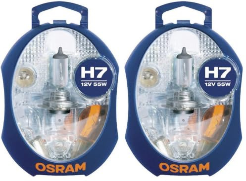 OSRAM Estuche de lámparas de repuesto H7 ORIGINAL, lámparas para faros halógenas, automóvil de 12 V, CLKM H7, kit de lámpara de repuesto completo (1 unidad) (Paquete de 2)