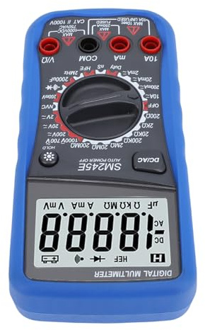 LiebeWH Multimètre Numérique Professionnel rétroéclairé, Testeur de Courant de Tension LCD pour électriciens et Amateurs de Bricolage, Matériau en Caoutchouc ABS