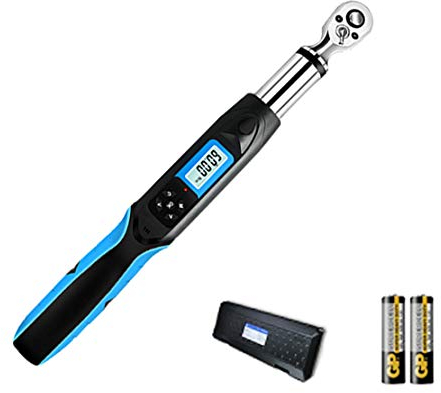 KS TOOLS Torque Wrench Electronic Digital Display Wrench Square Drive Linker Adjustable High Precision Industrial Grade Wrench,3/8-Inch-Drive(1.5-30Nm)