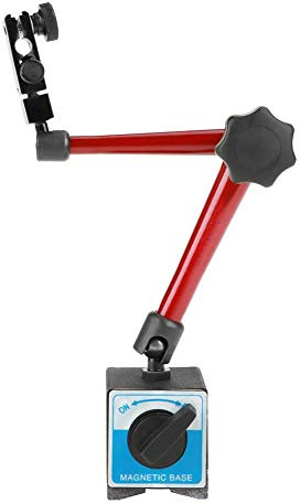 Magnetischer Messstativhalter, 60 x 50 x 55 mm, Zentralverriegelung, Flexibler Universalarm, verchromter legierter Stahl, rostfrei, für Maschinenbau, Kalibrierung und