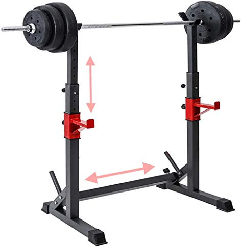 GJXJY Multifunktionale Hantelablage Langhantelständer Fitness Squat Rack Langhantel Ablageständer Breite Und Höhe Verstellbar Hantelständer Kniebeugenständer Bankdrücken