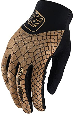 Troy Lee Designs Ace 2.0 Snake Guantes de Bicicleta para Damas (Gold,XL)
