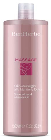 BenHerbe Massage Olio Massaggio Corpo Mandorle Dolci Senza Paraffina 1000ml