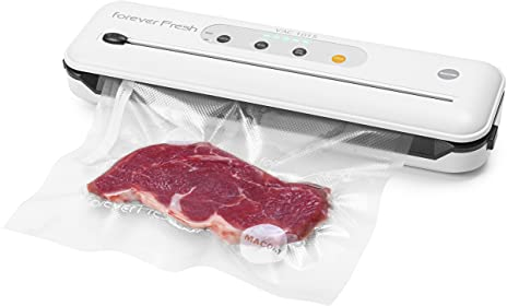 MACOM Macchina Sottovuoto Super Compatta e Silenziosissima, dotata di taglierina incorporata e Barra Sigillante a Doppia dimensione, Funzione Sottovuoto Barattoli, Forever Fresh VAC 1015