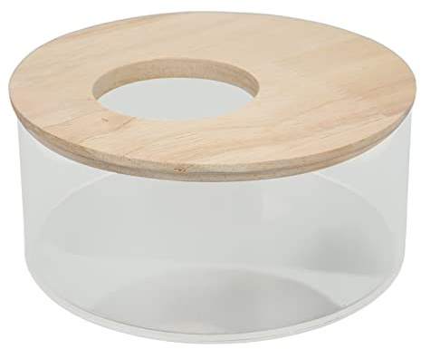 Zerodis Hamster Sand Bathtub, Acrylic Small Pets Sand Bath Digging Sand Bathtub Round Shaped Pet Sand Box Sand Bathroom Assemble Shower for Hamster (3#)