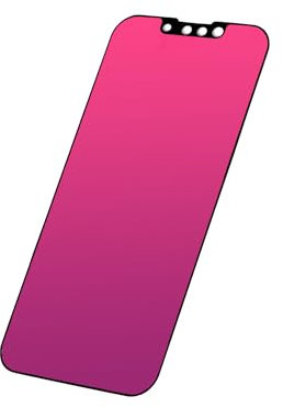 Privacy Screen Protector compatible with iPhone 13 Mini, 5.4 inch Gradient Colorful Electroplated Anti-Spy Anti-Blue Light Tempered Glass