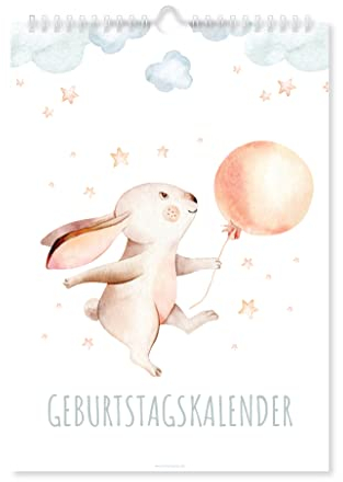 Friendly Fox Waldtiere Geburtstagskalender Jahresunabhängig, Ewiger Kalender für Geburtstage, A4 Immerwährender Geburtstagskalender Waldfreunde