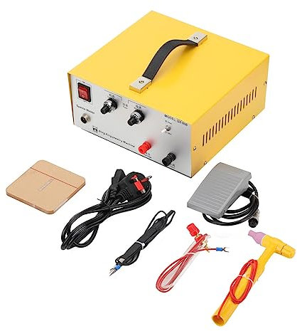 TABODD 80A DX-808 Pulse Spot Welder, Electric Jewelry Soldering Machine Portable Pulse Sparkle Spot Welder Equipment Jewelry Welding Impulse Spot Welding Device for Gold, Silver, Platinum, Steel