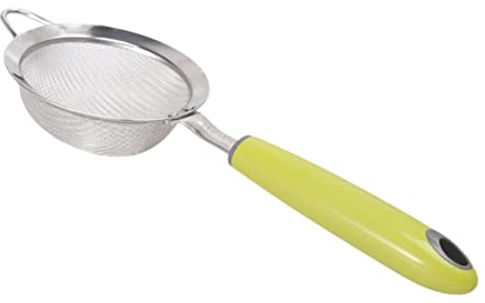 LIFKOME Sieb Aus Edelstahl 10 Cm Mit Kunststoffgriff Für Tee Mehl Kochen Backen Leicht Zu Reinigen 2 Stück