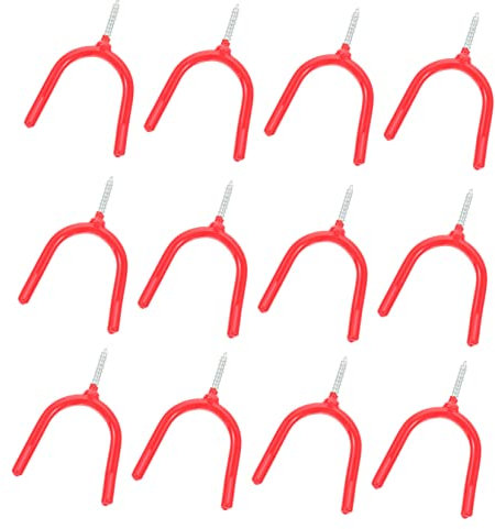 ANDRESLAD Universal-y-haken Für Gartengeräte 16 Stück Garagen-wandhaken Zum Einschrauben Werkzeughalter Stabil Nicht Aus Material Farbe: Rot