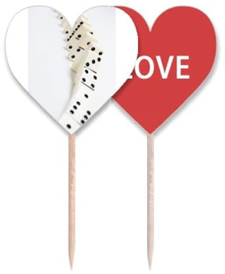 Pai Gow Dono Gambling - Palillo de dientes con diseño de corazón y bandera