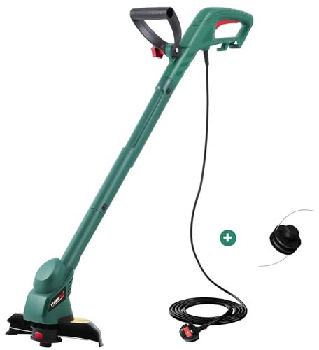 POSENPRO 350W Grass Trimmer Corded 23cm AC Electric String Trimmer Lawn Trimmer Hand Cleaner Grass Cutter Machine Line Trimmer for Brake Disassembly Garden Tools