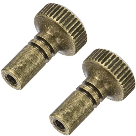 QUARKZMAN 2Pcs Pulsante Accensione/Spegnimento Lampada Ottone Estensione Lunghezza 19mm per Presa Interruttore Lampada, Bronzo