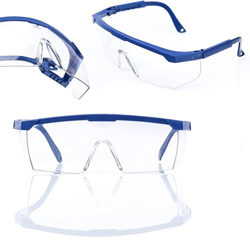Rosfix – Premium Schutzbrille mit Polycarbonat-Linsen | UV-Schutz, EN-166 zertifiziert | Ideal für Werkstätten, Baustellen, Gartenarbeit | Schutzbrillen