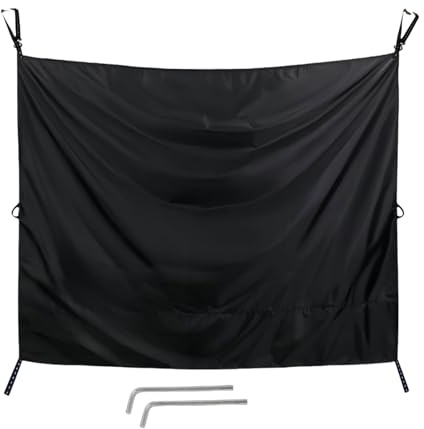 Mimoqk Duschvorhang für Hecktür, Sichtschutz, großer verstellbarer Sonnenschutz, Haken-Design, Camping-Wohnmobil-Zubehör, ideal für Frauen, Outdoor-Waschen und Reisen, 180 x 220 x 0,9 cm