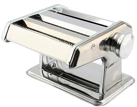 Macchina Pasta Manuale Macchina for la pasta 3 in 1 in acciaio inossidabile fatta a mano, for lasagne, spaghetti e tagliatelle, tagliatella for pasta, macchina for la produzione di pasta. Per Fettucci