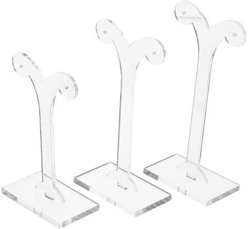 DIYEAH 3 Stück Acryl Ohrringständer Sprossenförmig Ohrring Display Rack Für Desktop Schmuckaufbewahrung Ständer Zum Ordentlichen Aufbewahren Und Präsentieren Von Ohrringen Zu Hause