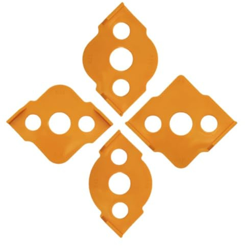 Gabarits de défonceuse à rayon pour le travail du bois, ABS pour outil de coupe usiné CNC avec 8 options de rayon R5-R40, design à trois trous pour la prévention de la coupe (R5-R10)