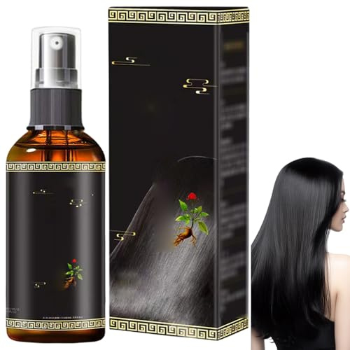 Spray pour la croissance des cheveux, renforce et restaure la santé du cuir chevelu, spray de noircissement des cheveux au safran, laque biologique à base de plantes pour hommes et femmes, 100 ml, gr