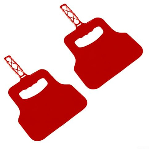 Ventilatore manuale per barbecue da esterno per una migliore illuminazione antincendio e gestione del flusso d'aria, adatto per carbone, bricchette, legno e vari ambienti di cottura (rosso)