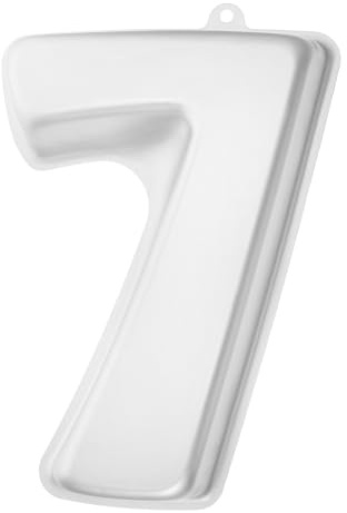 Healeved Tortiera in Lega di Alluminio Numero 7 Antiaderente 322X214X49 CM per Torte di Compleanno e Anniversari Stampo Numerico per Dolci Cottura Uniforme e Uso Versatile