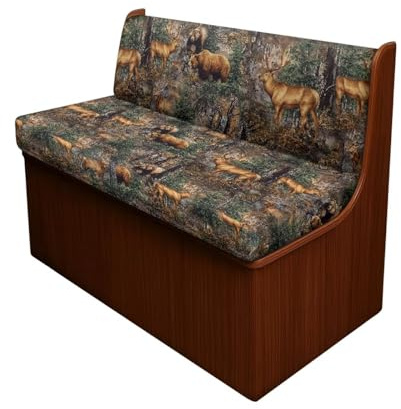 Wetoricau Bear Deer Camo Pattern 2 Pcs RV Dinette Cushion Covers Breathable RV Couch Cover Elastic Loveseat Sofa Chair Cover Furniture Protector for RV Camper Car Bench