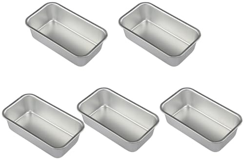 WATIIFUFU Teglia per Pane in Cassetta 5 Pezzi in Acciaio Resistente Alte Temperature, Stampi per Torte e Cottura Forno Domestico, Forniture Cucina per Uso Professionale e Casalingo