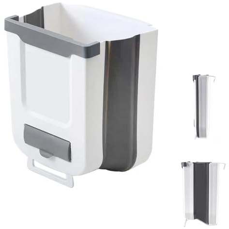iTYOOS 10L Hängender Faltbarer Mülleimer, Kleiner Komposteimer für die Küche, Küchenabfalleimer, Mülleimer für Wohnmobil, Schrank, Badezimmer, Schlafzimmer, Unterschrank
