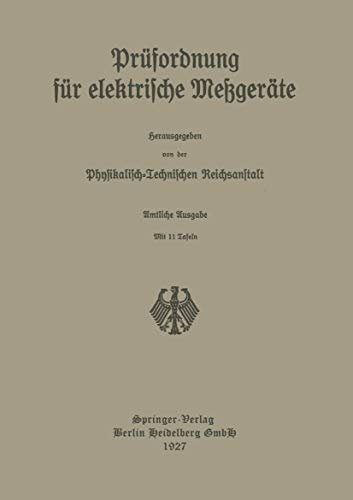 Prüfordnung Für Elektrische Messgeräte