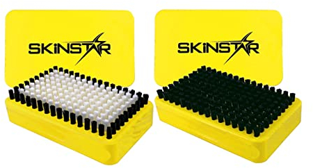 SkinStar 2er Set Ski Belagsbürsten BaseBrush Nylon, Rooshaar gelb