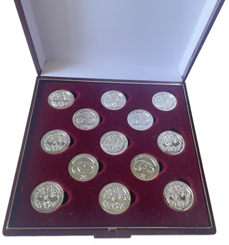 DOCOLASTRA Arras DE LA Vida en Color Plata Brillantes con Estuche y saquito en Blanco Roto, Incluido, para Todas Las Bodas y Enlaces.