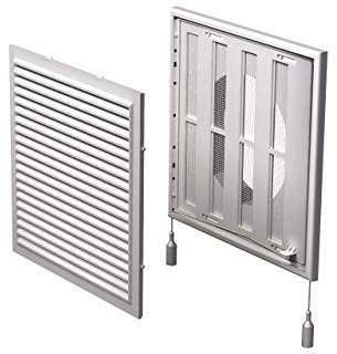 Lüftungsgitter MV PVC 250x250mm mit Zugschnur und 150mm Anschluß