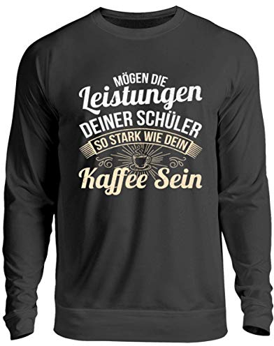 Chorchester Pull unisexe pour enseignant avec élèves et café, noir de jais, M
